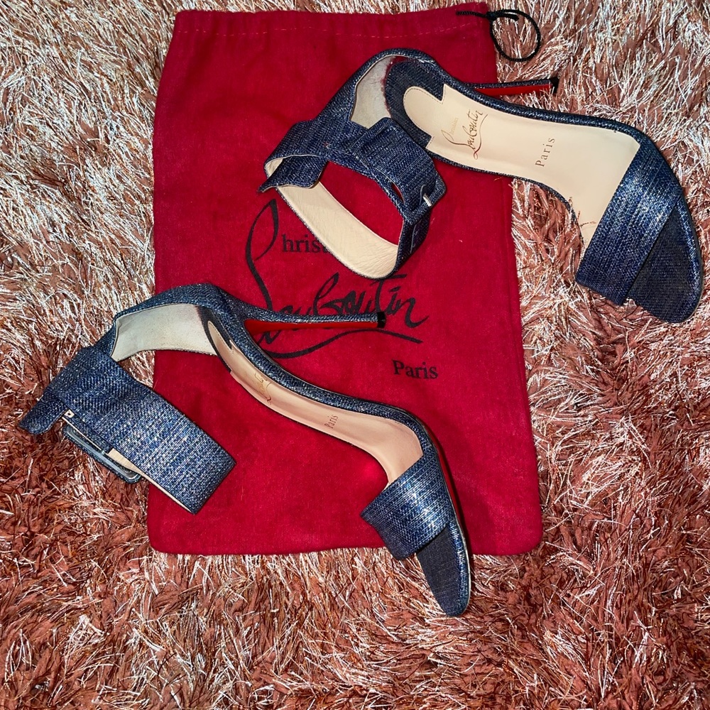 Christian Louboutin Denim Heels Size 38.5